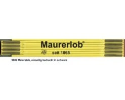 MAURERLOB Duimstok Hout Geel 200 Cm