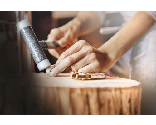 HALDER Kunststof Hamer Supercraft Ø 50 Mm 2x Nylon (stalen Behuizing/houten Steel) - Afbeelding 3